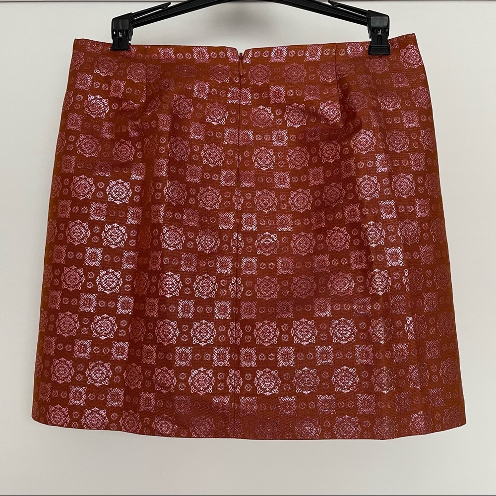 J. Crew Collection | Brocade Metallic Silk Mini Skirt | Size 0